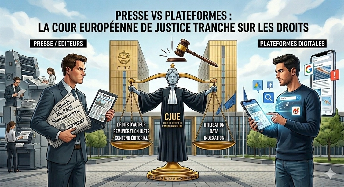 Presse VS plateformes : La Cour européenne de justice tranche sur les droits