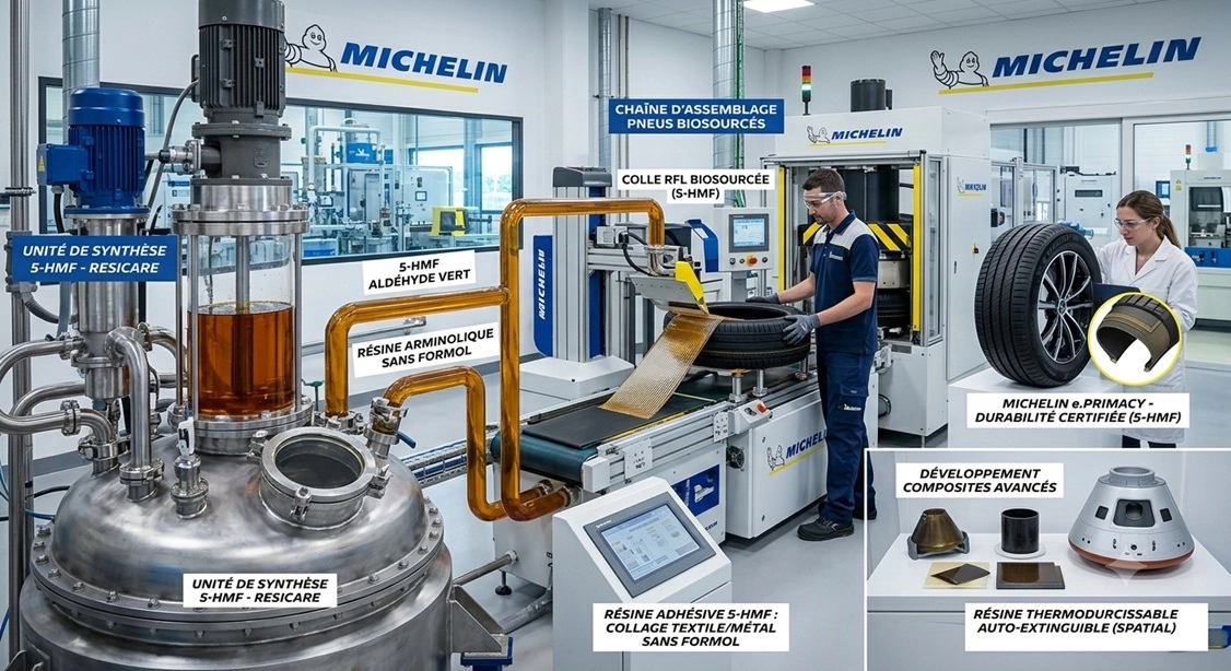 Michelin Resicare investit dans la molécule 5-HMF, pour des résines biosourcées