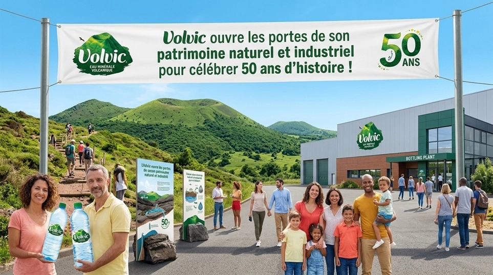 Volvic ouvre les portes de son patrimoine naturel et industriel pour célébrer 50 ans d&rsquo;histoire !